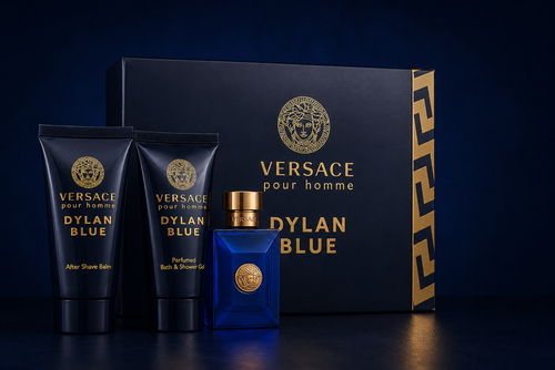 Versace Dylan Blue Set 5ML EDT M + 0.8SG + 0.8ASH