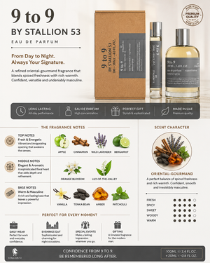 EMPER 9 TO 9 BY STALLION 53 3.4oz EDP M + 20 ML