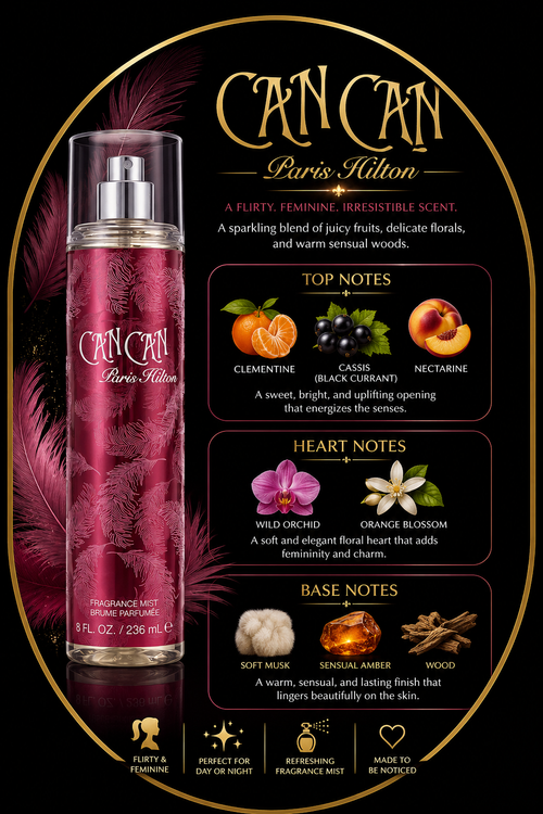 PARIS HILTON CAN CAN 8.0oz BODY MIST L