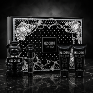 SET MOSCHINO TOY BOY 3.4 EDP+3.4 SG+3.4 ASB+ 10ML Travel