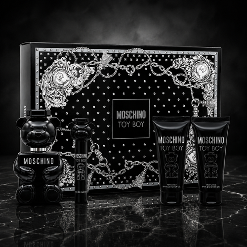SET MOSCHINO TOY BOY 3.4 EDP+3.4 SG+3.4 ASB+ 10ML Travel