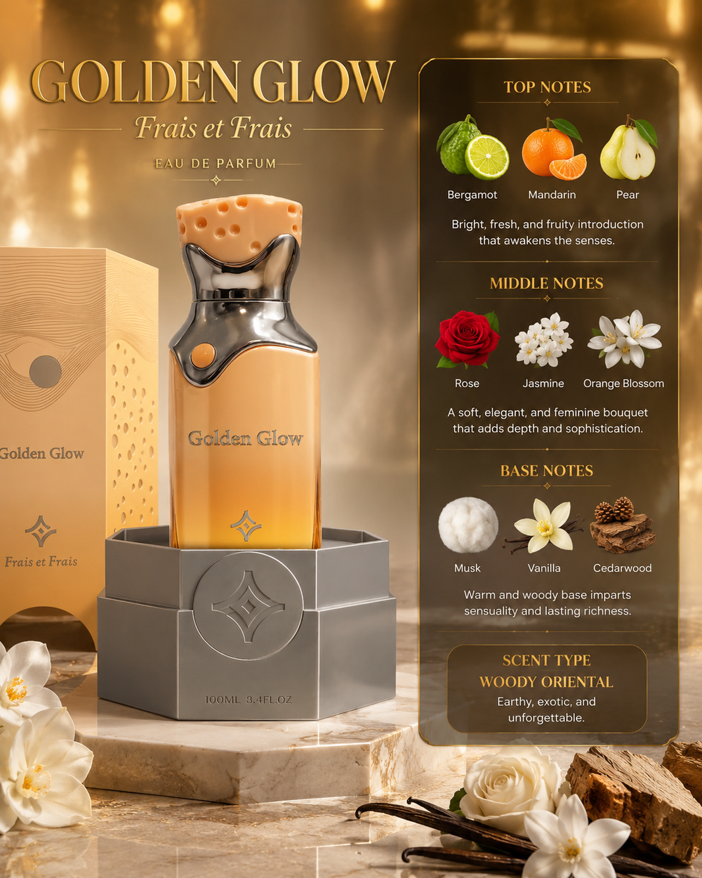 Frais et Frais Golden Glow 3.4FL.OZ EDP