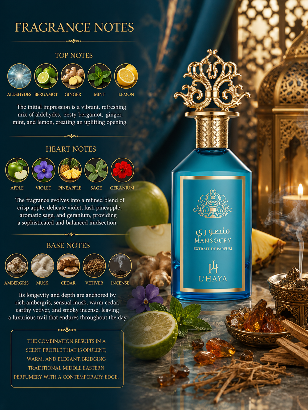 L’Haya -Mansoury- Extrait de Parfum 3.4 Fl.Oz