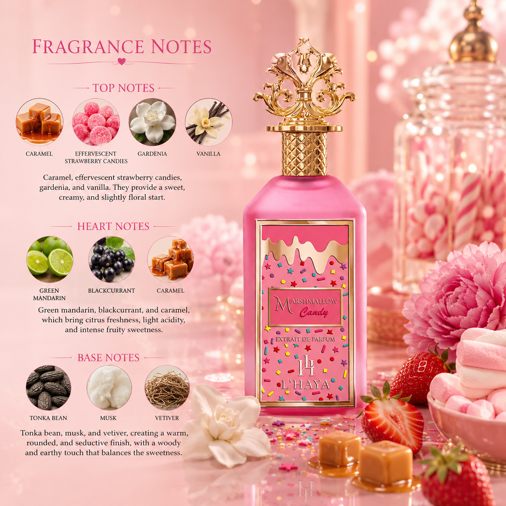 L’Haya – Marshmallow Candy- Extrait de Parfum 3.4Fl.Oz