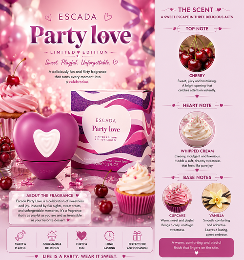 Escada - Party Love 3.3oz EDT L (LIMITED EDITION)