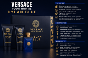 Versace Dilan Blue Set 5ML EDT M + 0.8SG + 0.8ASH