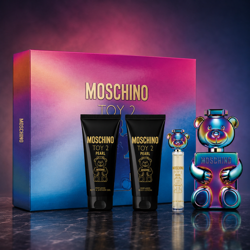 SET MOSCHINO TOY 2 PEARL 3.4 EDP U +3.4 BL+3.4BSG + 10ML MINI