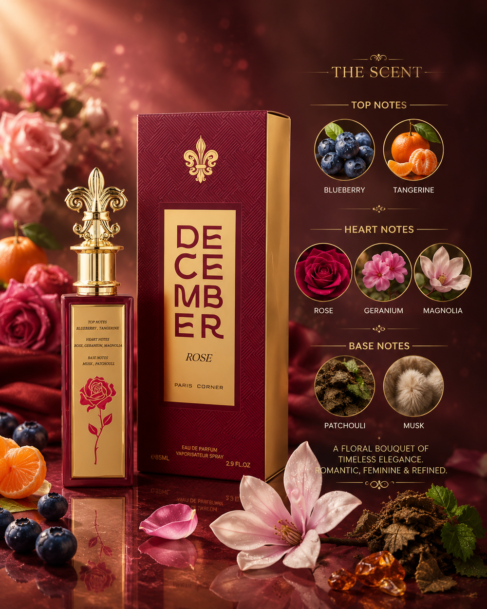Paris Corner - December Rose 2.9oz EDP U