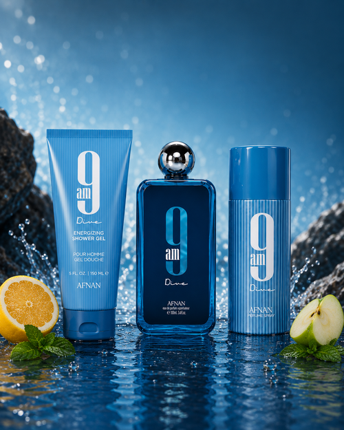 Afnan - 9AM Dive 3.4 EDP M + 5.0SG + 5.0DEO SPRAY GIFT SET