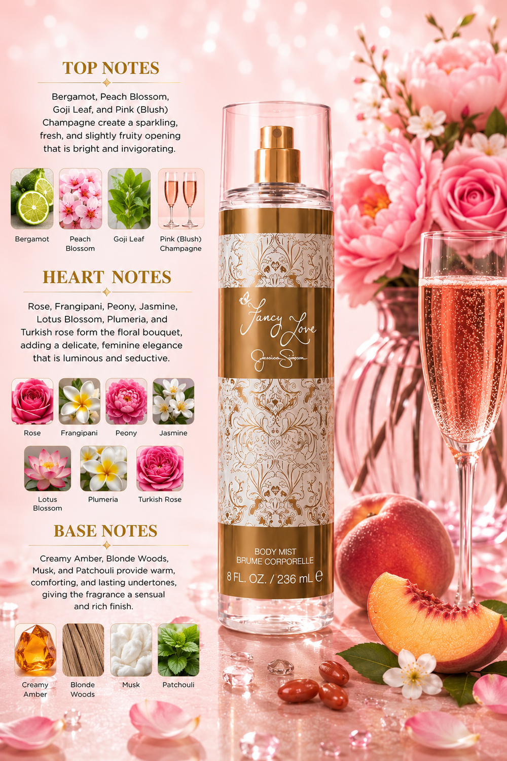 JESSICA SIMPSON FANCY LOVE 8.0 BODY MIST L