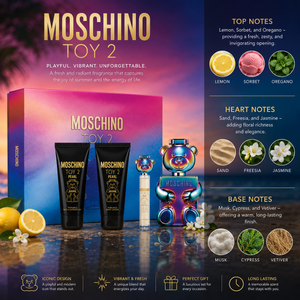 SET MOSCHINO TOY 2 PEARL 3.4 EDP U +3.4 BL+3.4BSG + 10ML MINI