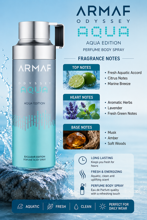 ODYSSEY AQUA  BODY SPRAY MUJER 6.8